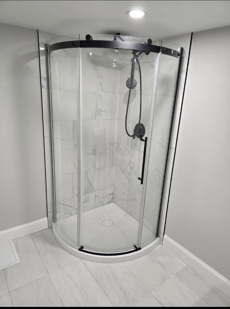 Curved Glass Shower Enclosure